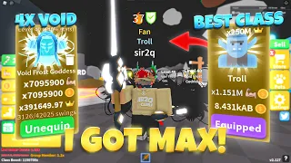 *GOT MAX OUT* I Got The Best Class In Saber Simulator! (Roblox)