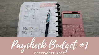 Paycheck Budget with Me| September 2022 - Paycheck Zero Based Budget #1| Debt: $0