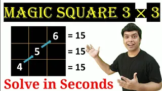 Magic Square  3 X 3 | Maths Trick | How to solve magic square easily | imran sir maths