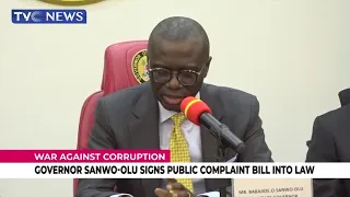 Governor Sanwo-olu Signs Public Complaint Bill Into Law