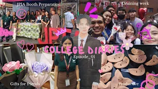 College diaries: draining week, JPIA officer duties,Valentine's day, study at me💌🪬☁️|#AngelAlert