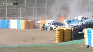 Lamborghini Super Trofeo (World Final Am + LC) 2019. Race 1 Circuito de Jerez. Crash | Fire