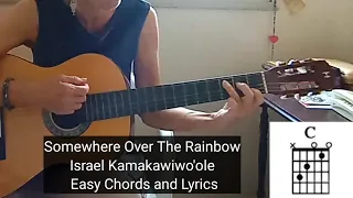 SOMEWHERE OVER THE RAINBOW - Israel Kamakawiwo'ole | Easy Chords - Beautiful Song