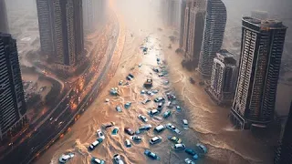 Part of Dubai underwater! Record rainfall flooded the largest city in the Emirates!