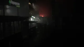 Пожар на Новом Арбате горят бытовки 09.03.2019