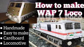 How To Make A Train Engine |Electric (DC) Motor |Using cardboard | DIY Scale Model |RC Train (WAP 7)