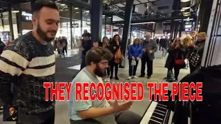 Surprising The Shoppers With Crazy Bella Ciao Duet on Piano