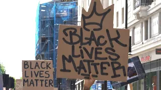 UK Black Lives Matter protesters march to Parliament Square in London | AFP