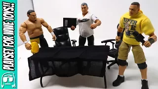 Contract Signing Toy Playset for WWE Action Figures Unboxing, Construction and Review!!