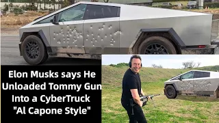 A Tesla Cybertruck Spotted In California With Many Bullet Holes On The Entire Side Door Panels 2023