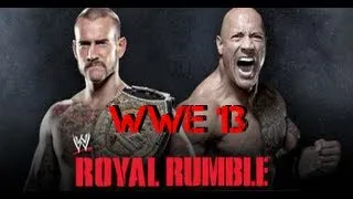 WWE 13 The Rock vs CM Punk  Royal Rumble 2013 WWE Championship Match