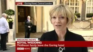 Kasia Madera on the Middleton family leaving the Goring Hotel after the royal wedding