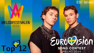 Melodifestivalen 2024 Final 🇸🇪- My Top 12 (Sweden Eurovision 2024)