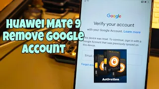 Huawei Mate 9 (MHA-L29), Remove Google Account, Bypass FRP. Unlocktool.