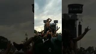 Crazy crowd surfer (Airborne live at Wacken)