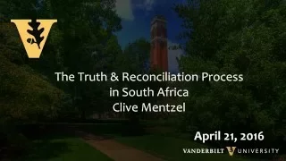 South Africa - Where Is the Truth and Where Is the Reconciliation? 4.21.16