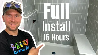 Get it Done in 15 Hours or LESS! DIY Incredible Shower Tile Installation WINNI.