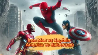 Iron Man vs Captain America vs Spiderman Battle Royale