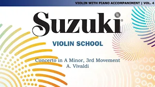 Suzuki Violin 4 - Concerto In A Minor, 3rd Movement - A. Vivaldi [Score Video]
