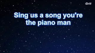 Piano Man - Billy Joel Karaoke【No Guide Melody】