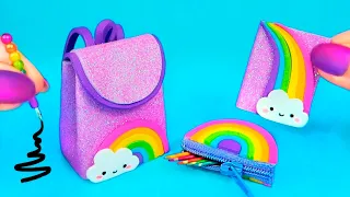 DIY Miniature School Supplies That Work! 🌈 Rainbow