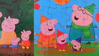 Peppa's family is having an interesting time - puzzles for children Peppa Pig | Merry Nika