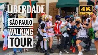 São Paulo Brazil - Walking in Liberdade | 4k Walk (turn on subtitles)