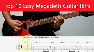Top 10 Easy Megadeth Guitar Riffs With Tabs