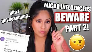 MICRO INFLUENCER BEWARE!  STUFF YOU SHOULD LOOK OUT FOR! PART 2