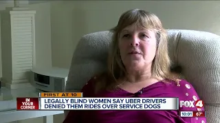 Legally blind women say Uber drivers denied them over service dogs