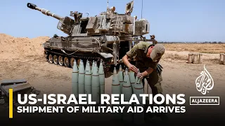 The Israeli forces says the first plane carrying US ammunition has landed in Israel