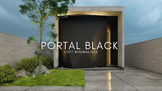 LOFT MINIMLAISTA DE 6X7 METROS - PORTAL BLACK