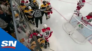 Hurricanes Show Their Frustrations When Danton Heinen Makes It 6-0  In Game 2