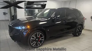 NEW ARRIVAL! 2024 BMW X5 xDrive40i Black Sapphire Metallic on Cognac
