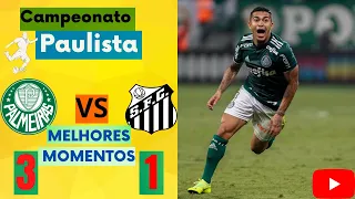 PALMEIRAS 3 X 1 SANTOS I MELHORES MOMENTOS I PAULISTA 2023