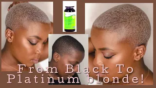 How I Bleach My Hair From Black To Platinum Blonde Toning With Gentian Violet | South African🌸