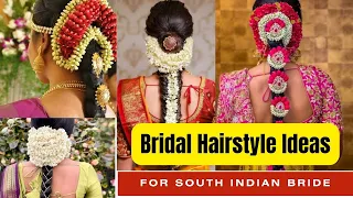 South Indian Bridal Hairstyle  Ideas. 😍💃 #Beautiful Bridal hairstyles# #shootinstudio#