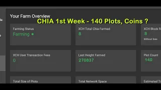 Is Chia Farming Profitable?  1st Week of Plotting 140 Plot 14tb , Number Crunching How to Win Coins