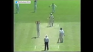 Wow! How plumb is this? Hughes can't believe Yousuf is given not out LBW 2nd Test Adelaide 1989/90