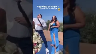 What an entry by Nia Jax & Miz at Alexia Bliss' wedding @aceofprowrestling #shorts