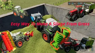 GUIDE TO MAKING SILAGE FROM GRASS -Starting New Farm 02 Farming Simulator 22 #fs22 #fs23 #gameplay