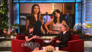 Zooey Deschanel and Ellen about Jessica Biel and Justin Timberlake September 16, 2014