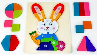 Preschool Learning Adventure: Rabbit with Carrot and Shapes