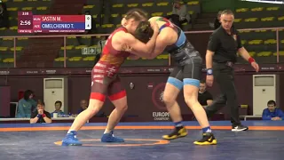 1/4 WW - 62 kg: M. SASTIN (HUN) v. T. OMELCHENKO (AZE)