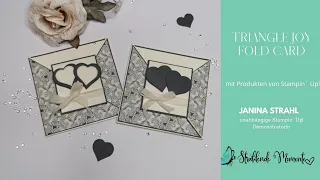 🖤🤍 TRIANGLE JOY FOLD CARD MIT HERZ *TUTORIAL* 🤍🖤