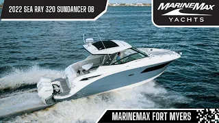 Come See This Beautiful 2022 Sea Ray 320 Sundancer At MarineMax Fort Myers!