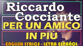 UN NUOVO AMICO  - Riccardo Cocciante 1982 (Letra Español, English Lyrics, Testo italiano)