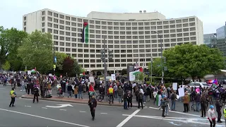 Pro-Palestinian protesters rally outside White House correspondents' dinner