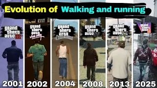 Evolution of walking and running in GTA games