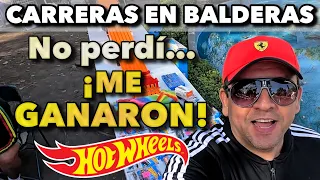 Compitieron contra mis Hot Wheels más rápidos.